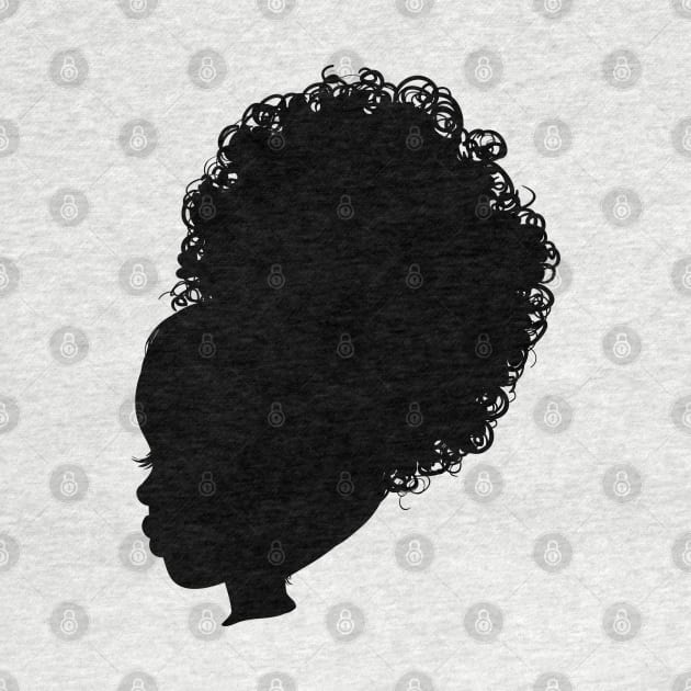 Afro Puff Girl silhouette by Juliet & Gin